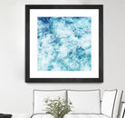 Sea ocean waves blue white by Julia Zayceva on GIANT ART - blue mixed media