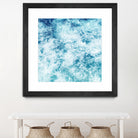 Sea ocean waves blue white by Julia Zayceva on GIANT ART - blue mixed media