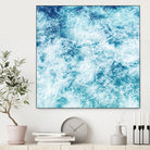 Sea ocean waves blue white by Julia Zayceva on GIANT ART - blue mixed media