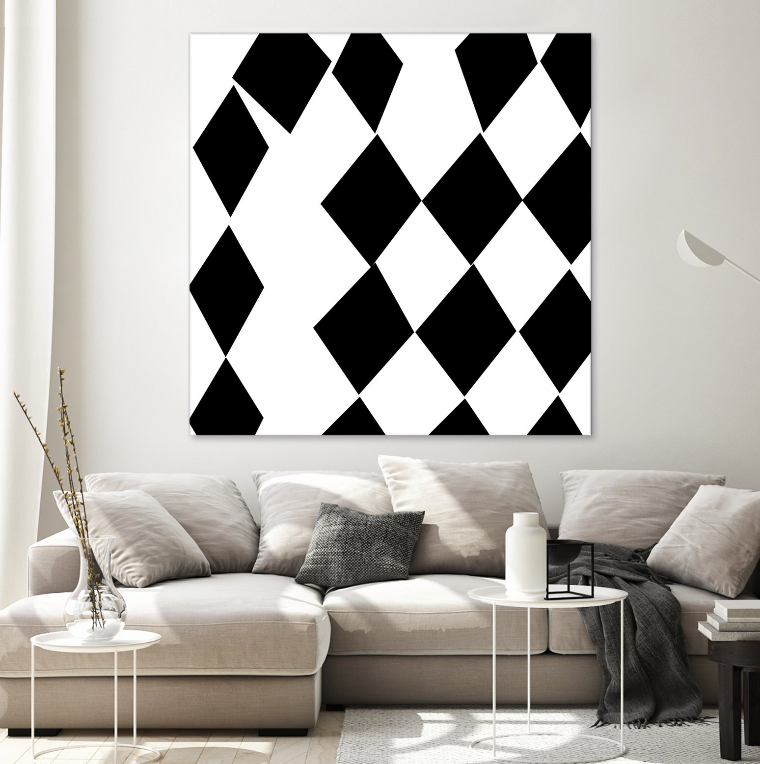 Black and White Harlequin by Katie Lawrence on GIANT ART - white digital drawing