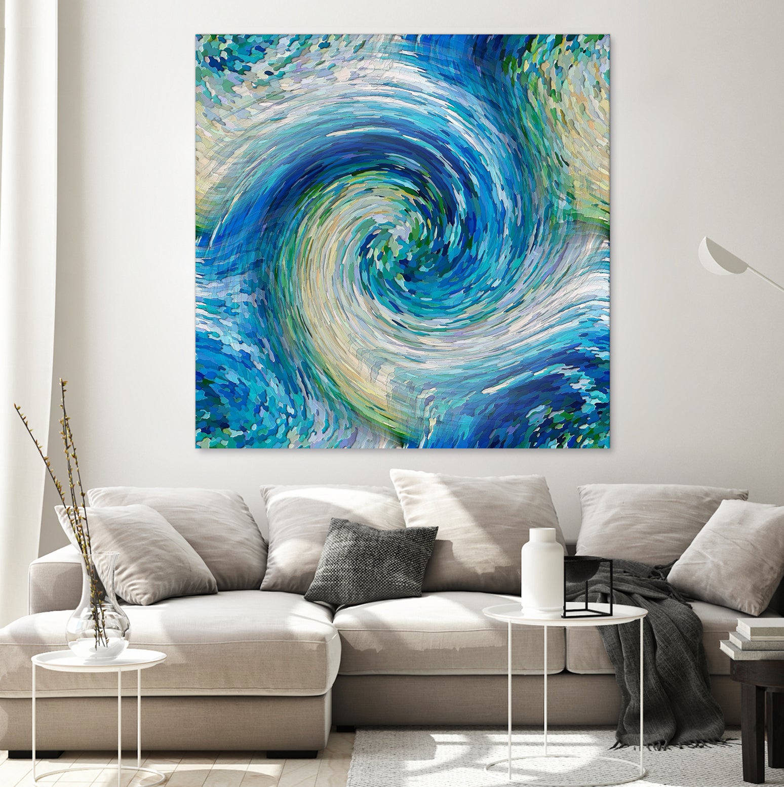 Wave to Van Gogh by David Manlove on GIANT ART - blue digital painting