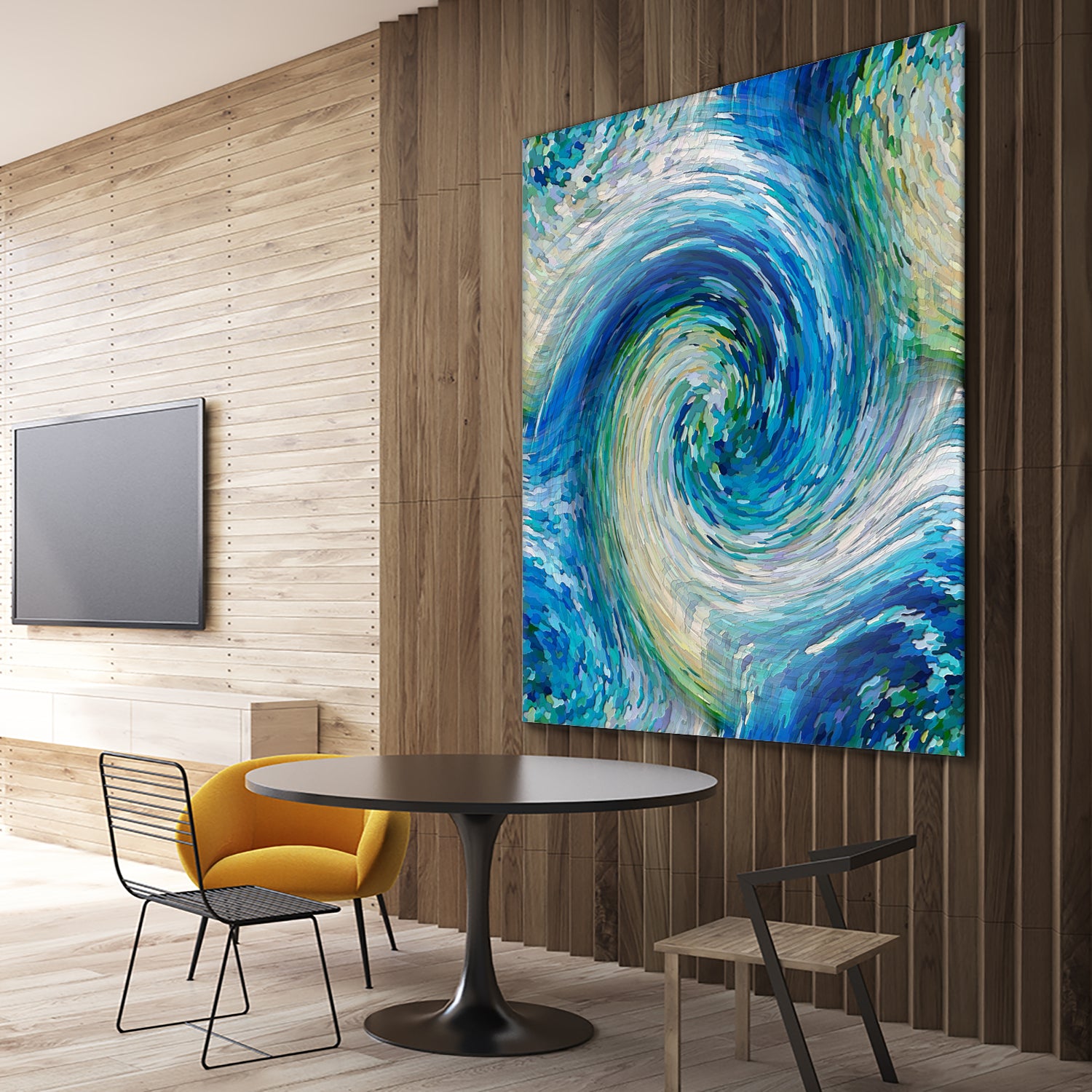 Wave to Van Gogh by David Manlove on GIANT ART - blue digital painting