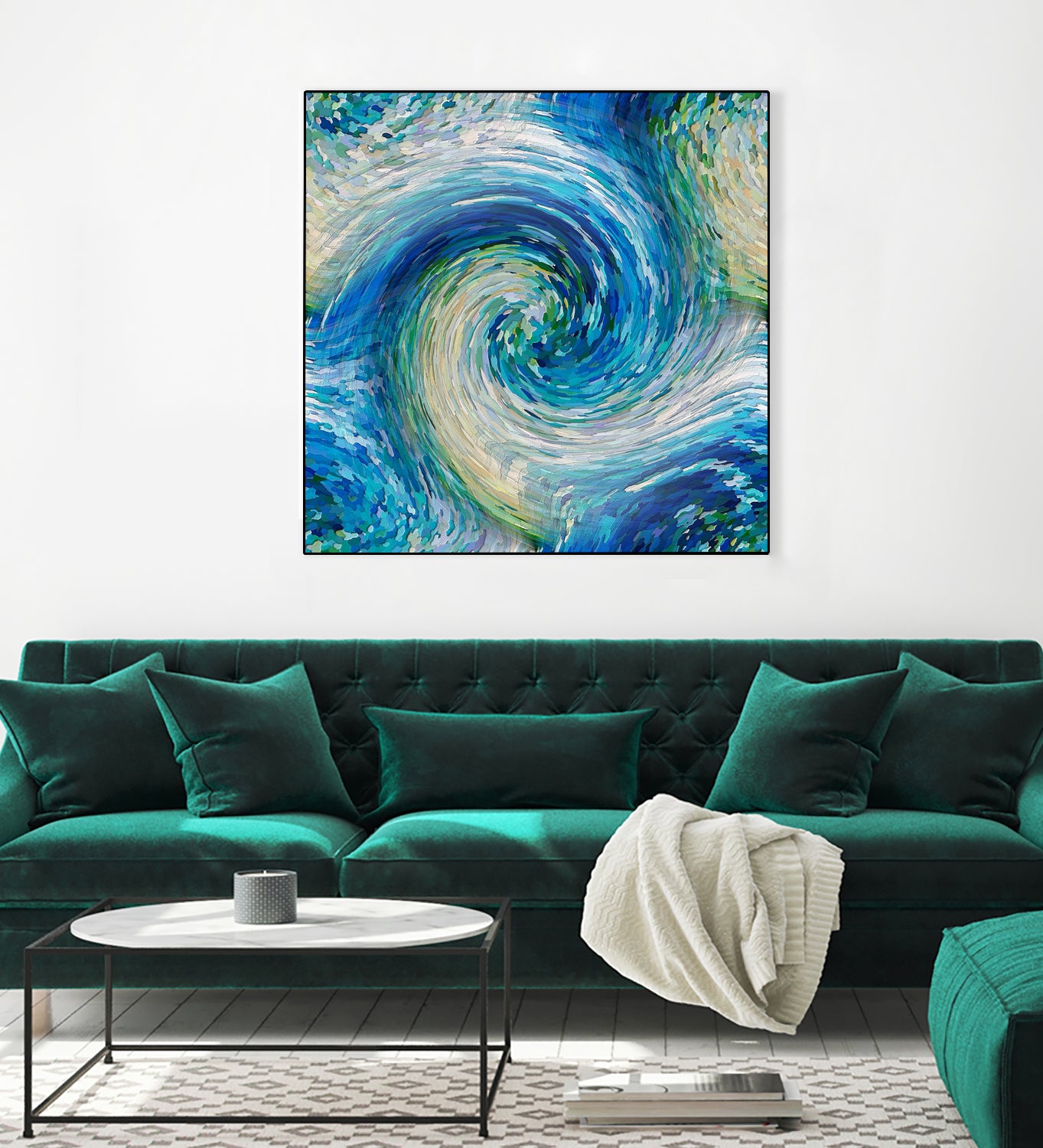 Wave to Van Gogh by David Manlove on GIANT ART - blue digital painting