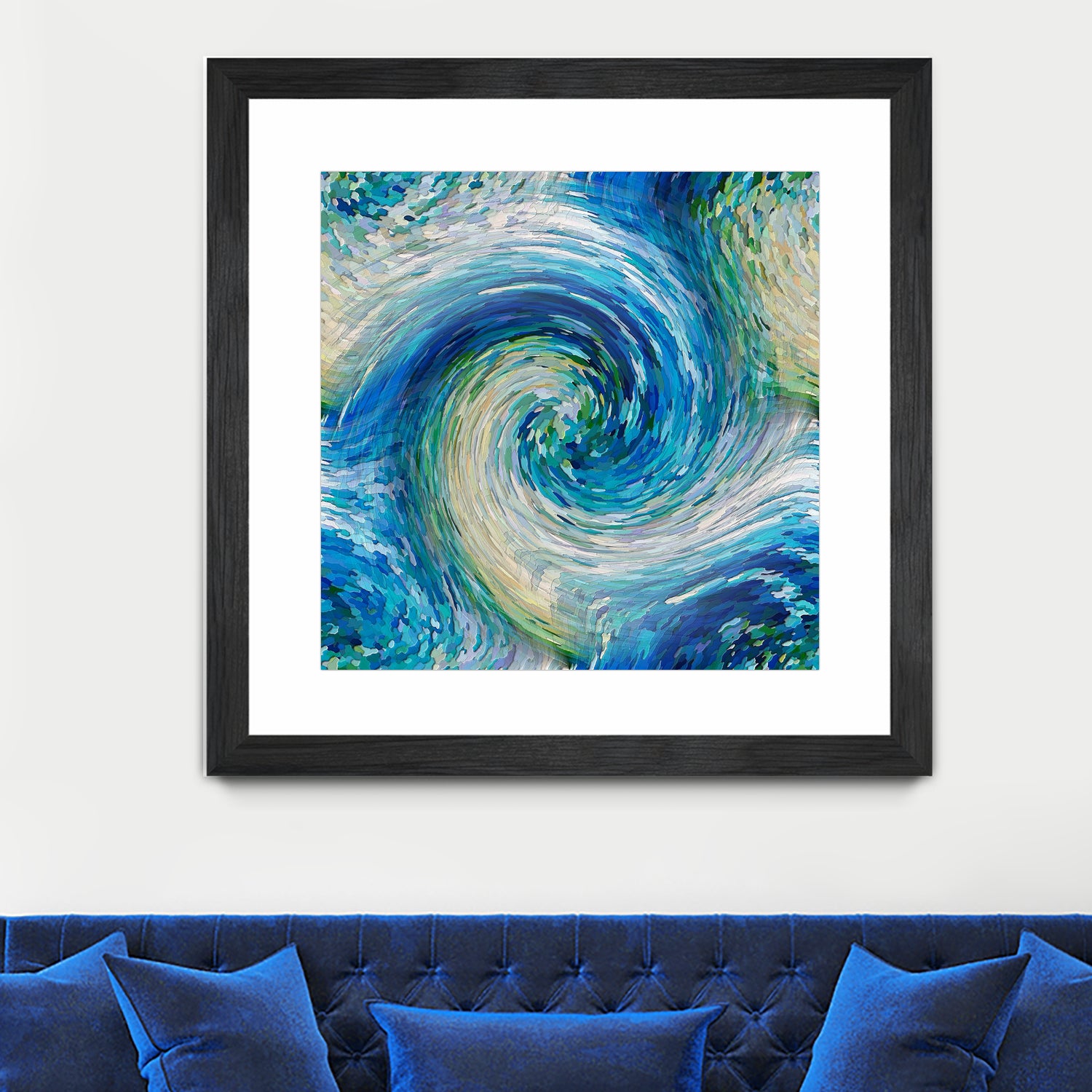 Wave to Van Gogh by David Manlove on GIANT ART - blue digital painting