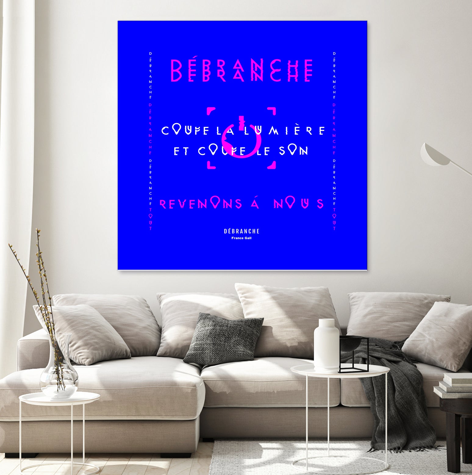 France Gall - Débranche by Amandine Lisoir on GIANT ART - blue typography