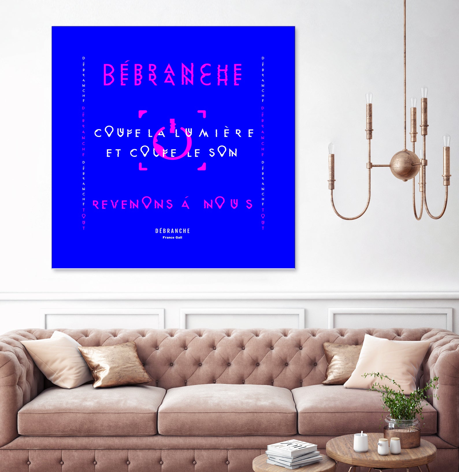 France Gall - Débranche by Amandine Lisoir on GIANT ART - blue typography