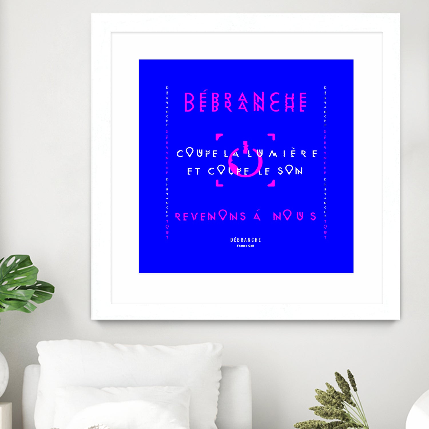 France Gall - Débranche by Amandine Lisoir on GIANT ART - blue typography