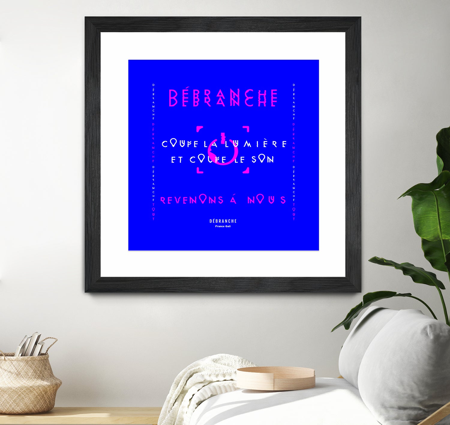 France Gall - Débranche by Amandine Lisoir on GIANT ART - blue typography