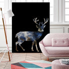 Marble Deer by Gamze Genc Celik on GIANT ART - blue vector illustration