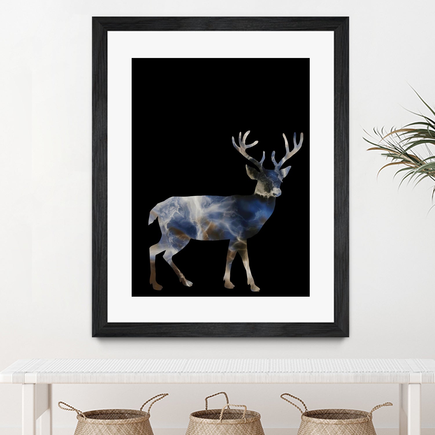 Marble Deer by Gamze Genc Celik on GIANT ART - blue vector illustration