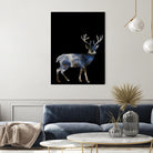 Marble Deer by Gamze Genc Celik on GIANT ART - blue vector illustration