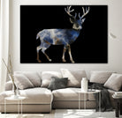 Marble Deer by Gamze Genc Celik on GIANT ART - blue vector illustration