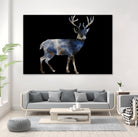 Marble Deer by Gamze Genc Celik on GIANT ART - blue vector illustration