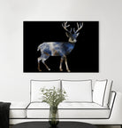 Marble Deer by Gamze Genc Celik on GIANT ART - blue vector illustration