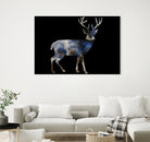 Marble Deer by Gamze Genc Celik on GIANT ART - blue vector illustration