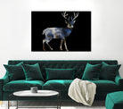 Marble Deer by Gamze Genc Celik on GIANT ART - blue vector illustration