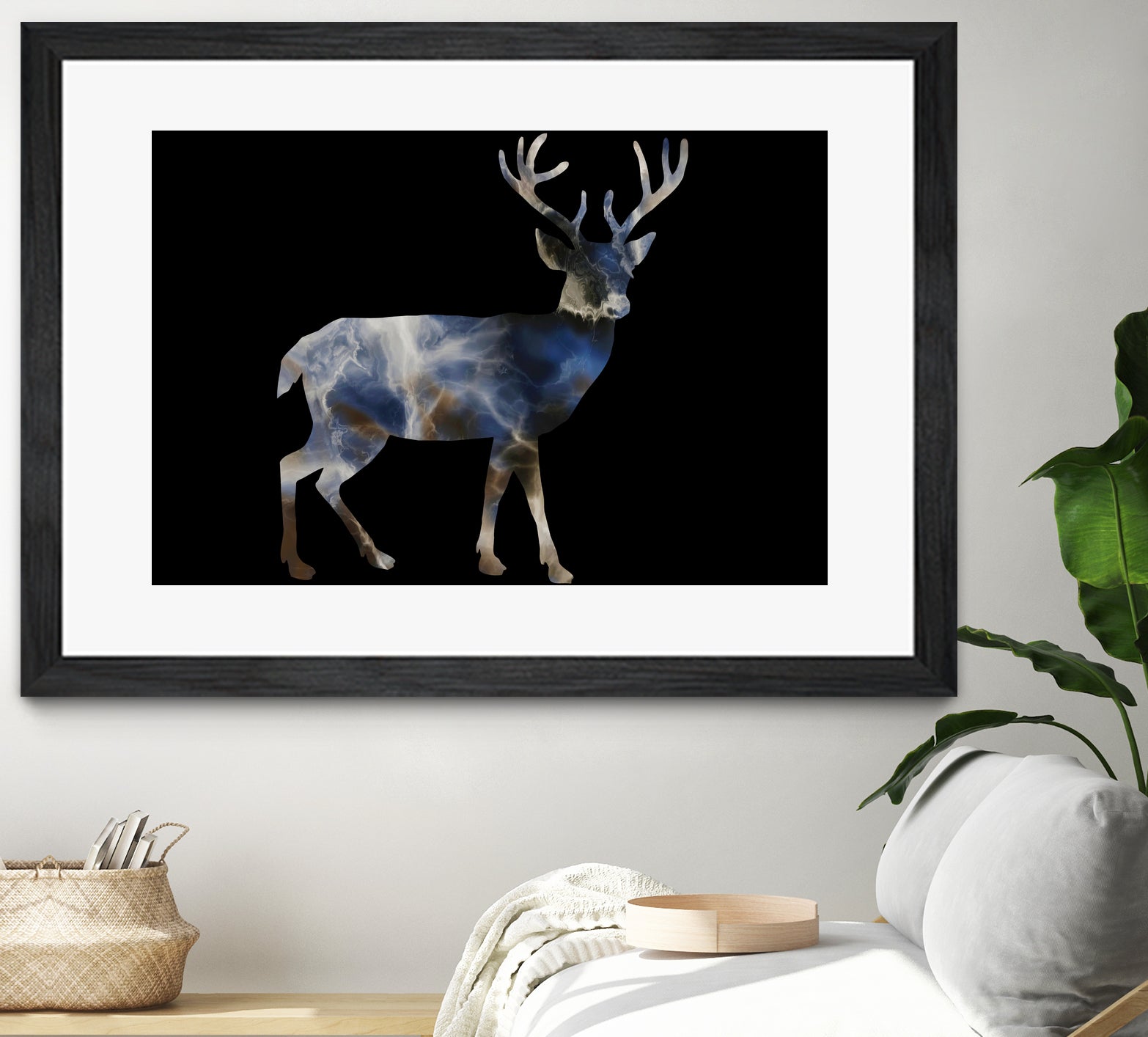 Marble Deer by Gamze Genc Celik on GIANT ART - blue vector illustration