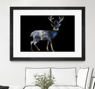 Marble Deer by Gamze Genc Celik on GIANT ART - blue vector illustration