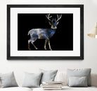 Marble Deer by Gamze Genc Celik on GIANT ART - blue vector illustration