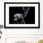 Marble Deer by Gamze Genc Celik on GIANT ART - blue vector illustration