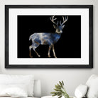 Marble Deer by Gamze Genc Celik on GIANT ART - blue vector illustration