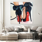 Date Night High Heels by Karim Aboud on GIANT ART - red mixed media