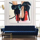 Date Night High Heels by Karim Aboud on GIANT ART - red mixed media