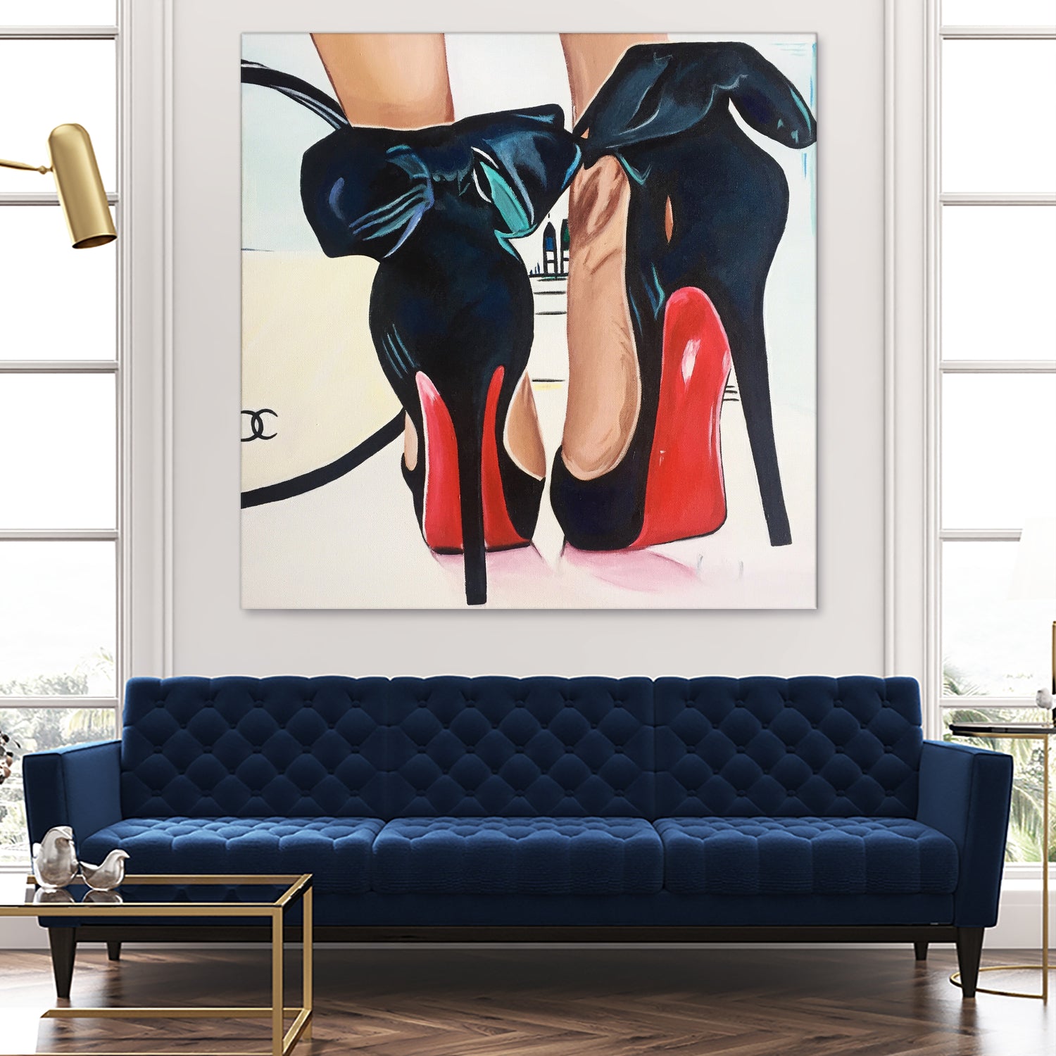 Date Night High Heels by Karim Aboud on GIANT ART - red mixed media