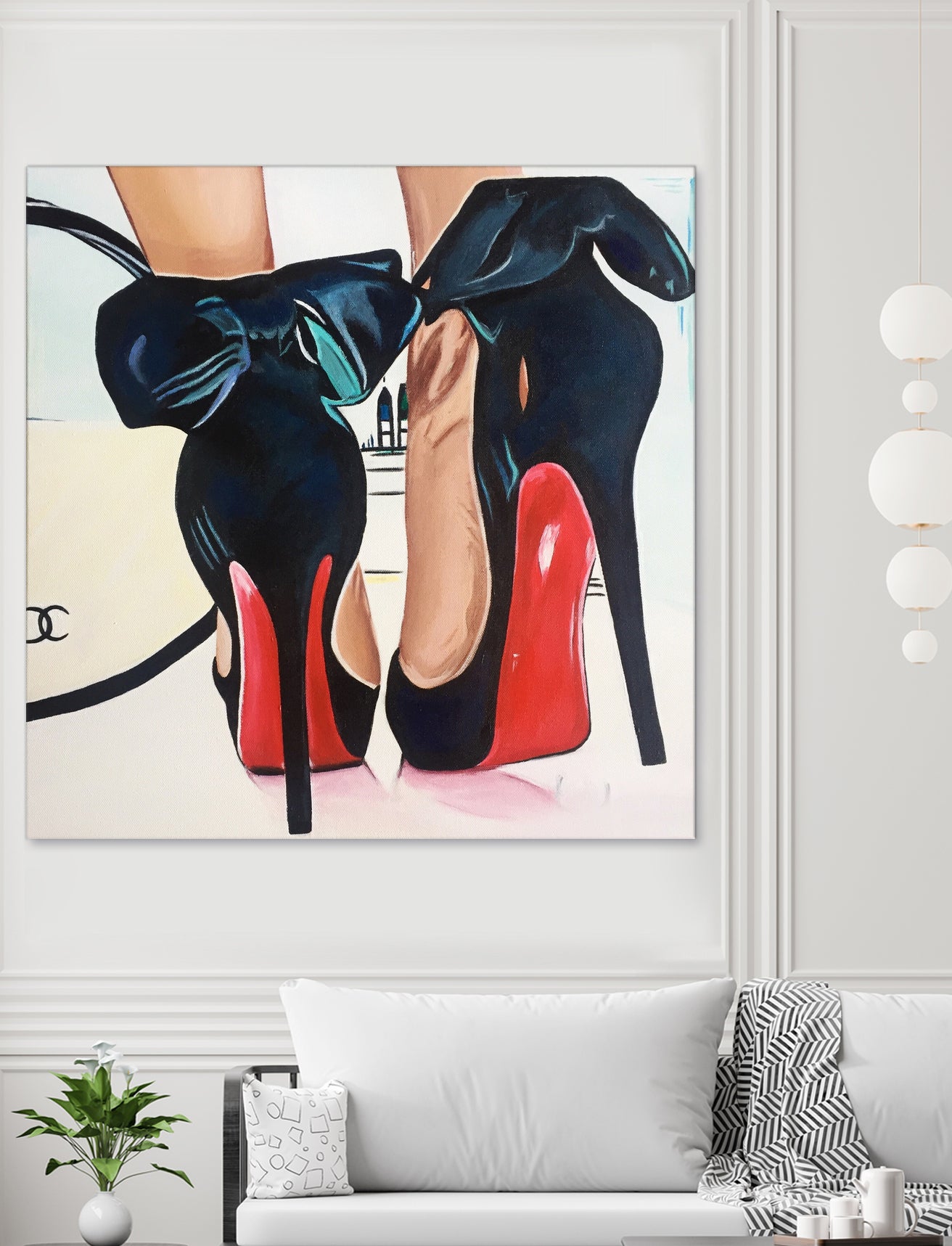 Date Night High Heels by Karim Aboud on GIANT ART - red mixed media