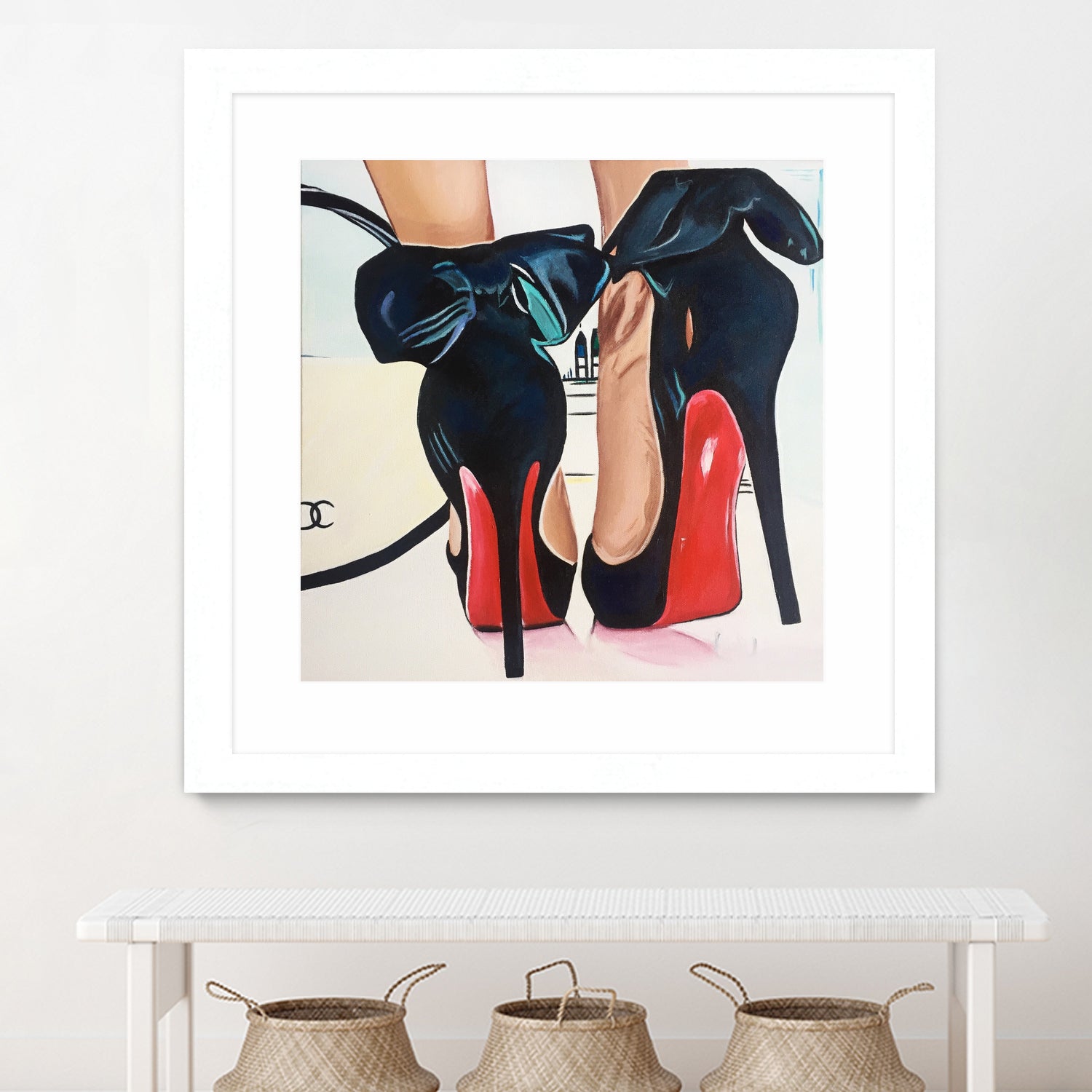 Date Night High Heels by Karim Aboud on GIANT ART - red mixed media