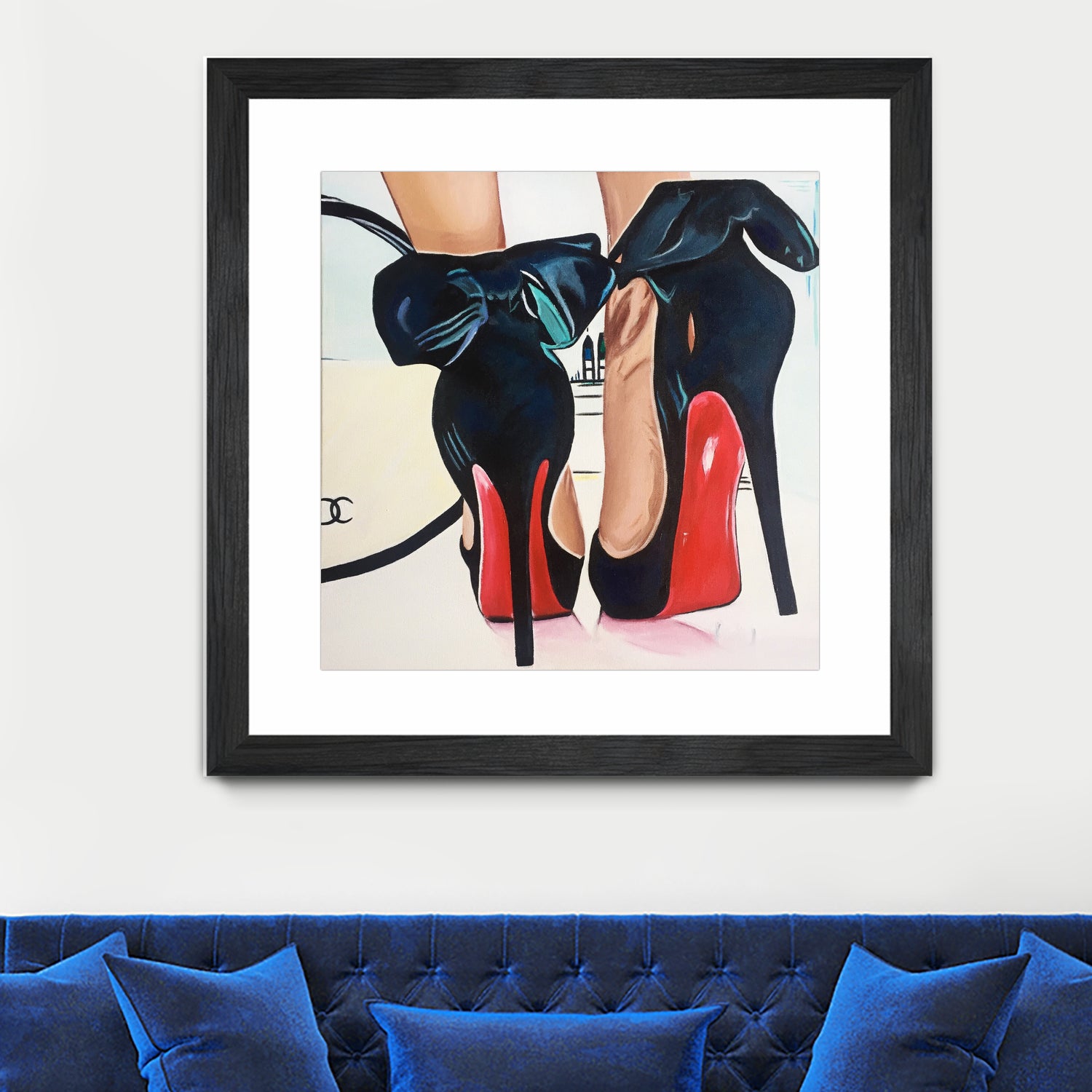 Date Night High Heels by Karim Aboud on GIANT ART - red mixed media