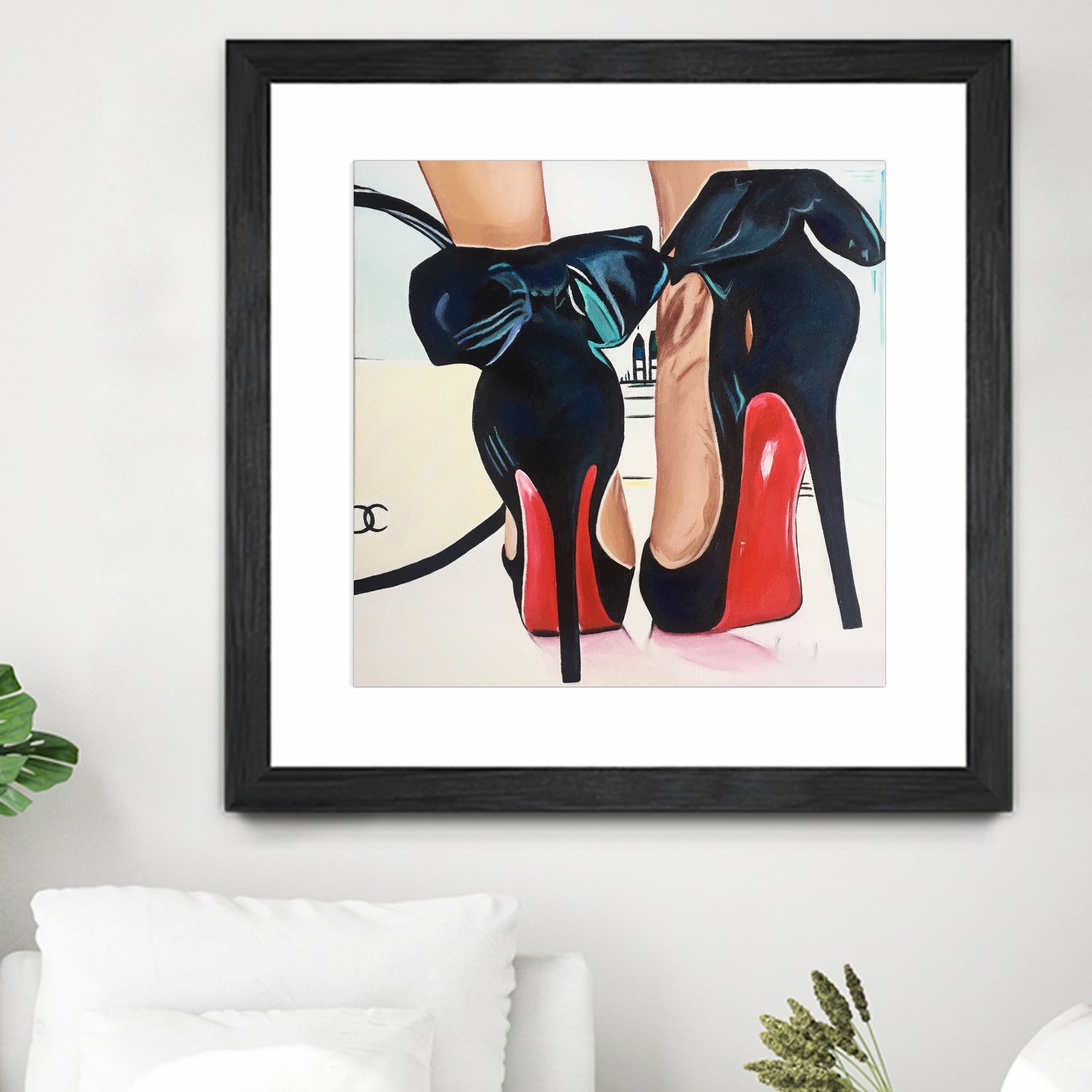 Date Night High Heels by Karim Aboud on GIANT ART - red mixed media