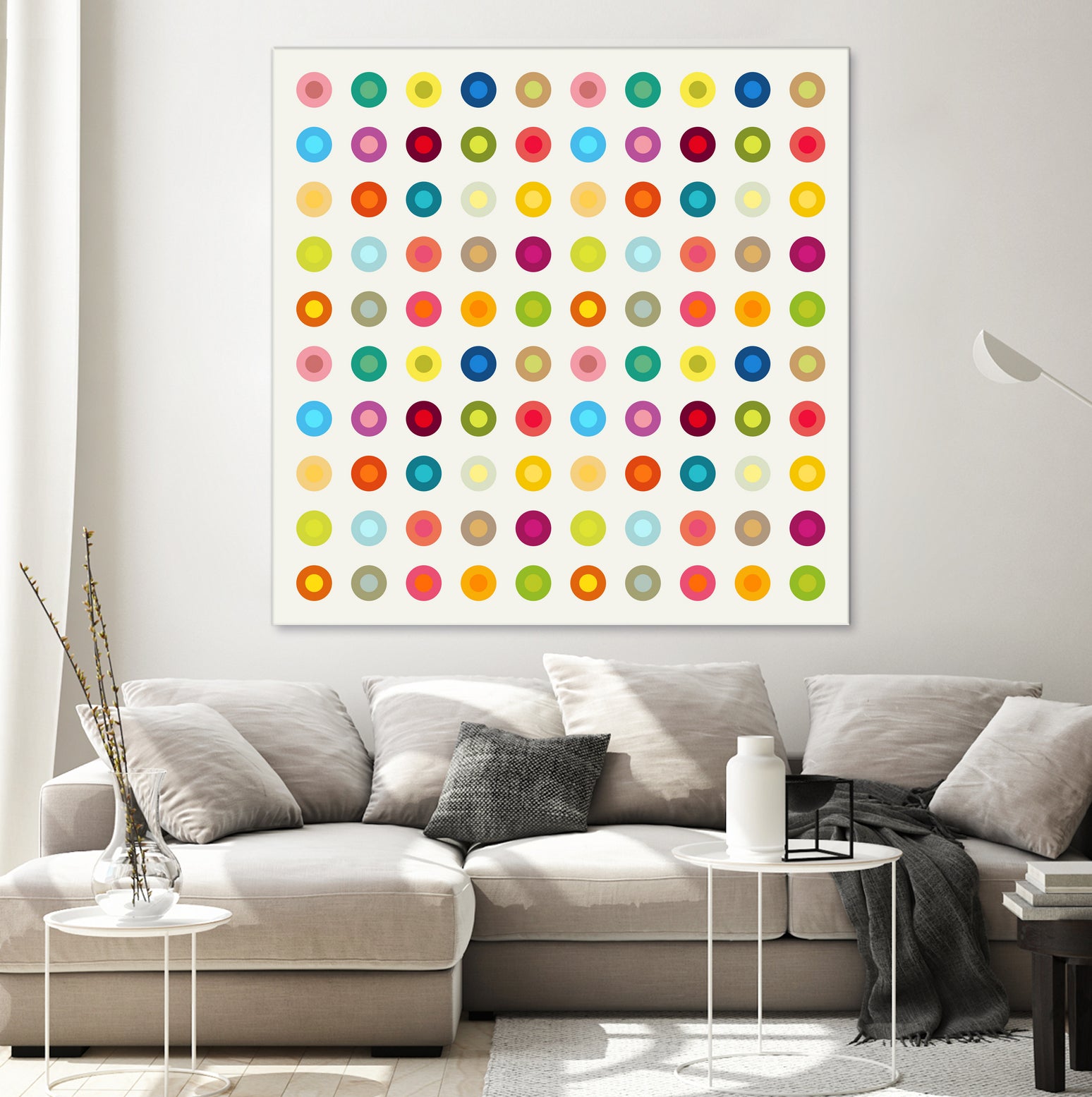 Vintage and Colourful Circles by Jean-christophe Tabary on GIANT ART - yellow digital drawing