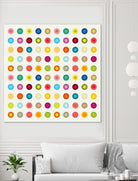 Vintage and Colourful Circles by Jean-christophe Tabary on GIANT ART - yellow digital drawing