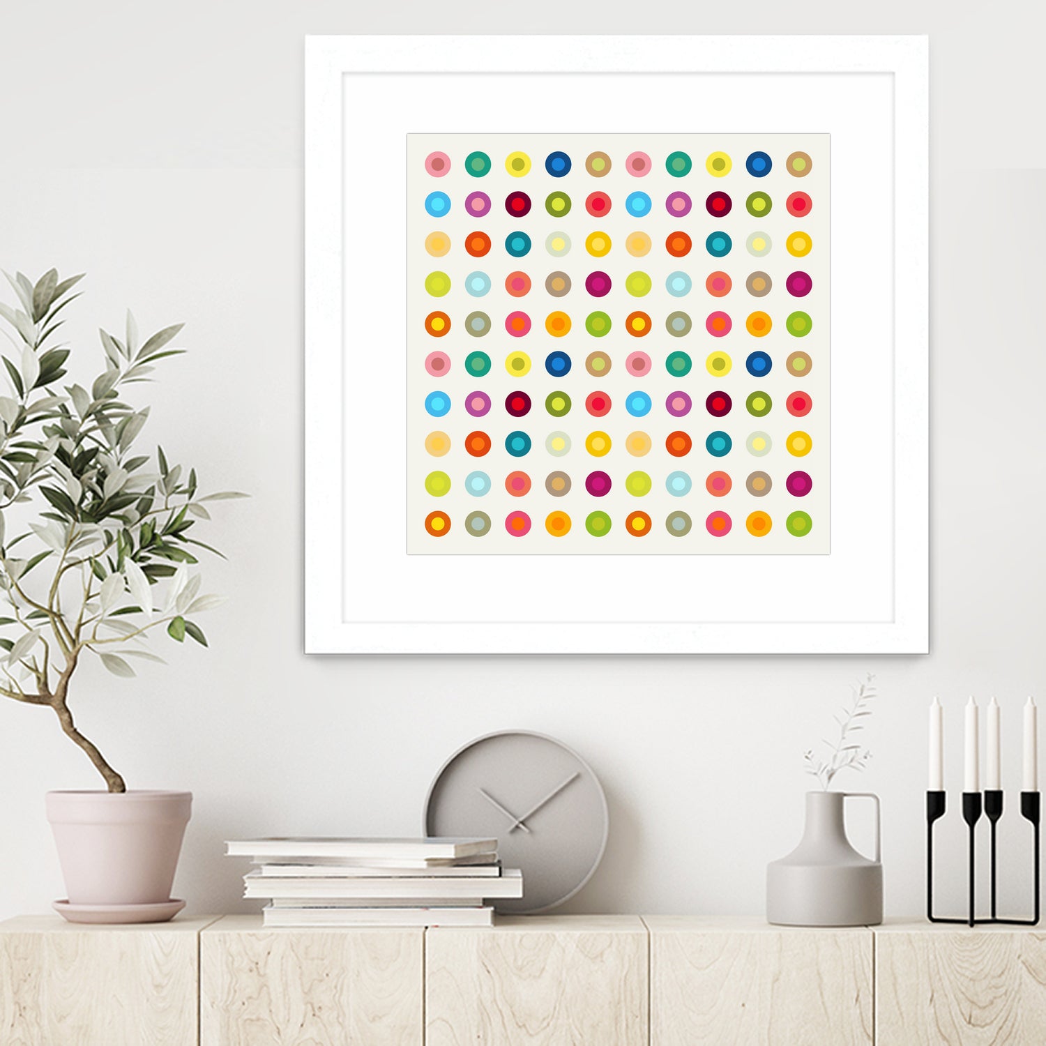 Vintage and Colourful Circles by Jean-christophe Tabary on GIANT ART - yellow digital drawing