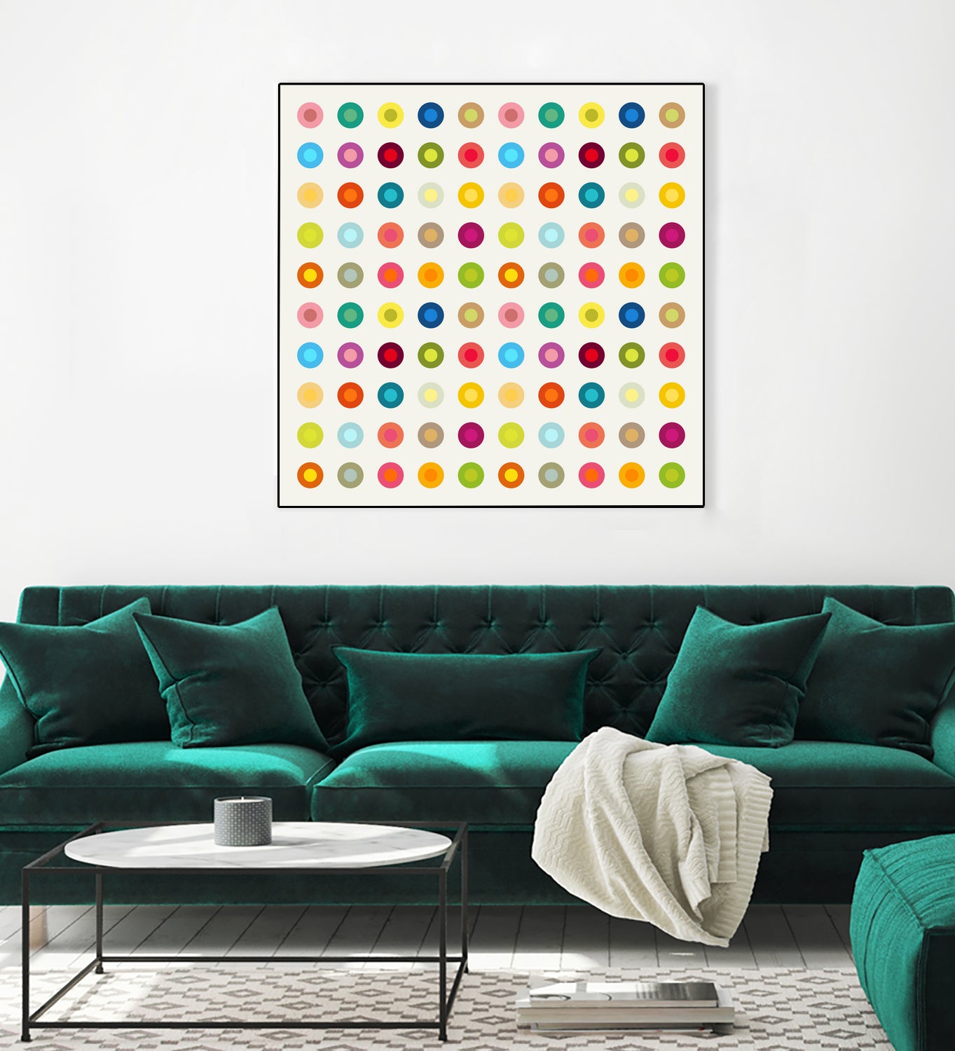 Vintage and Colourful Circles by Jean-christophe Tabary on GIANT ART - yellow digital drawing