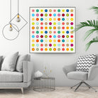 Vintage and Colourful Circles by Jean-christophe Tabary on GIANT ART - yellow digital drawing