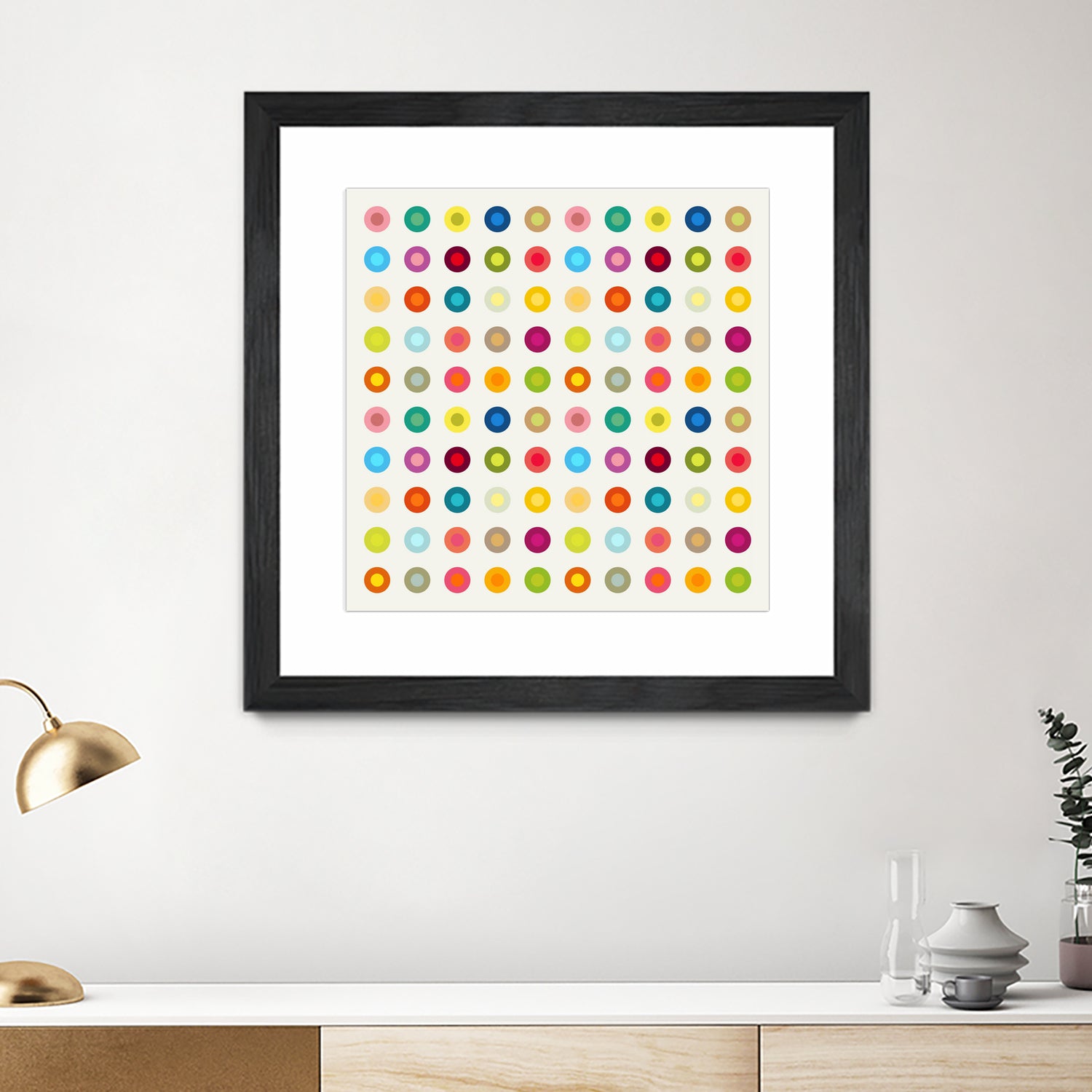 Vintage and Colourful Circles by Jean-christophe Tabary on GIANT ART - yellow digital drawing