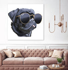 Pug Life by Karim Aboud on GIANT ART - black digital painting