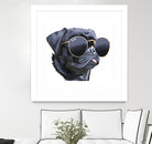 Pug Life by Karim Aboud on GIANT ART - black digital painting