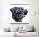 Pug Life by Karim Aboud on GIANT ART - black digital painting