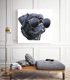 Pug Life by Karim Aboud on GIANT ART - black digital painting