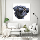 Pug Life by Karim Aboud on GIANT ART - black digital painting
