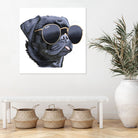 Pug Life by Karim Aboud on GIANT ART - black digital painting