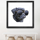 Pug Life by Karim Aboud on GIANT ART - black digital painting