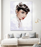 Audrey Hepburn by Dmitry Belov on GIANT ART - white digital painting