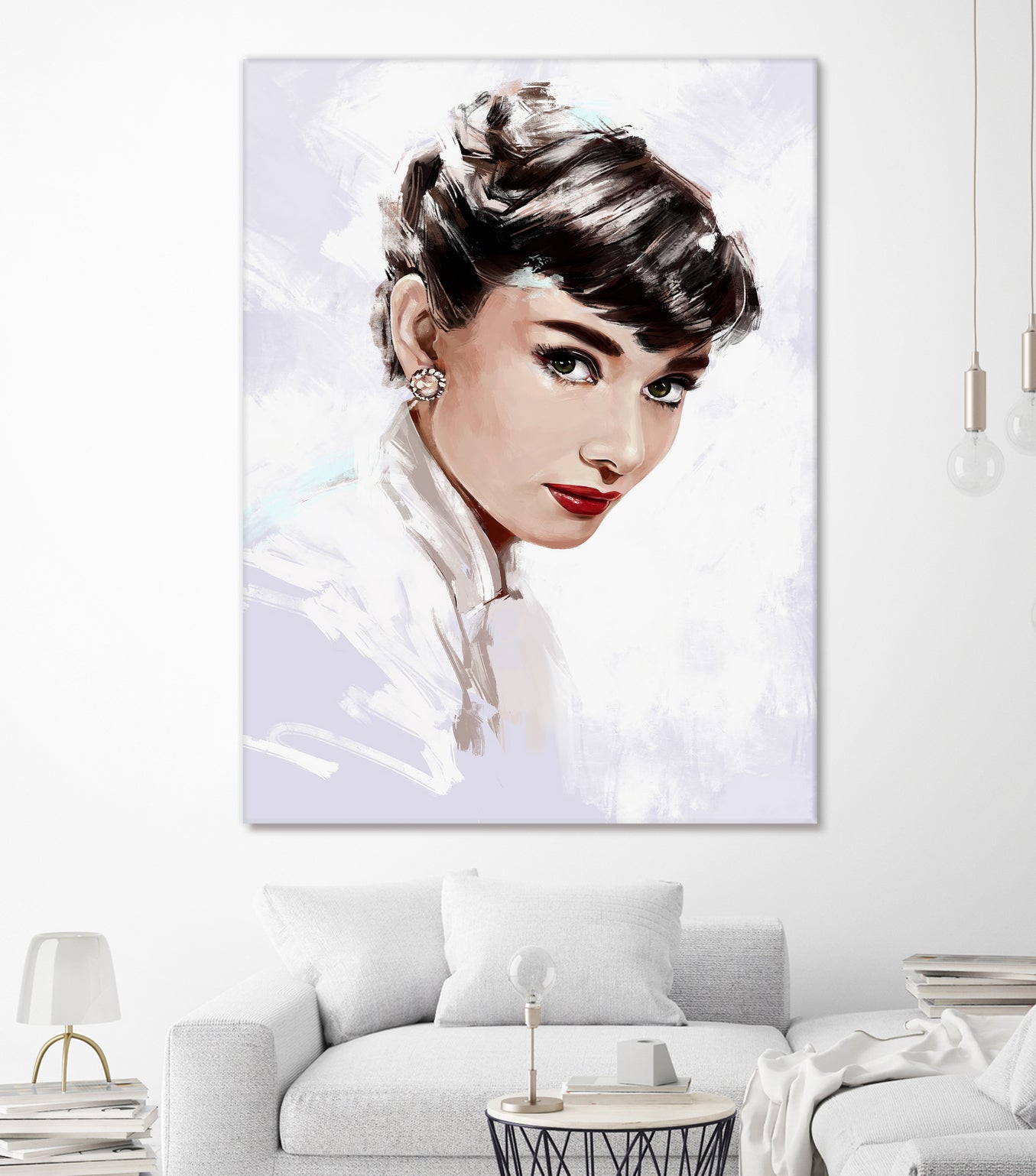 Audrey Hepburn by Dmitry Belov on GIANT ART - white digital painting