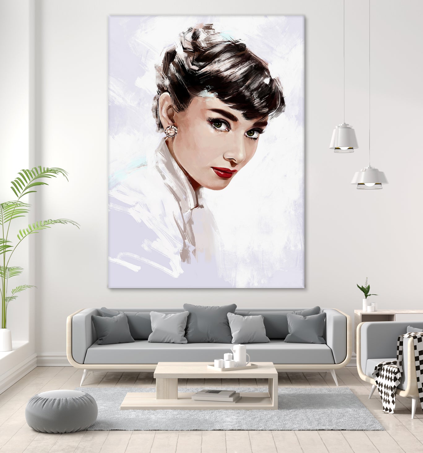 Audrey Hepburn by Dmitry Belov on GIANT ART - white digital painting