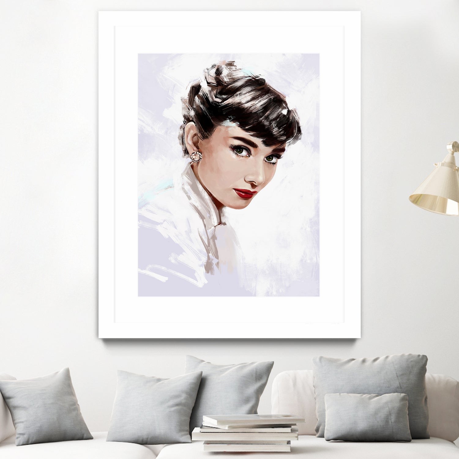 Audrey Hepburn by Dmitry Belov on GIANT ART - white digital painting