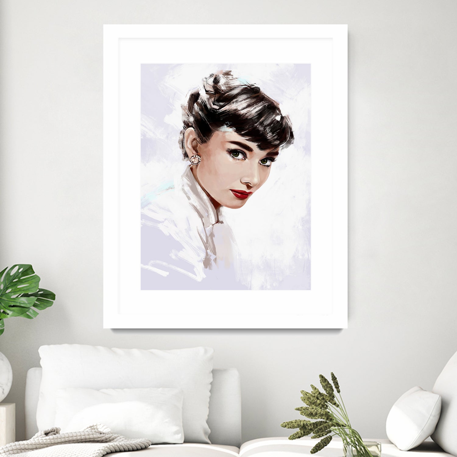 Audrey Hepburn by Dmitry Belov on GIANT ART - white digital painting